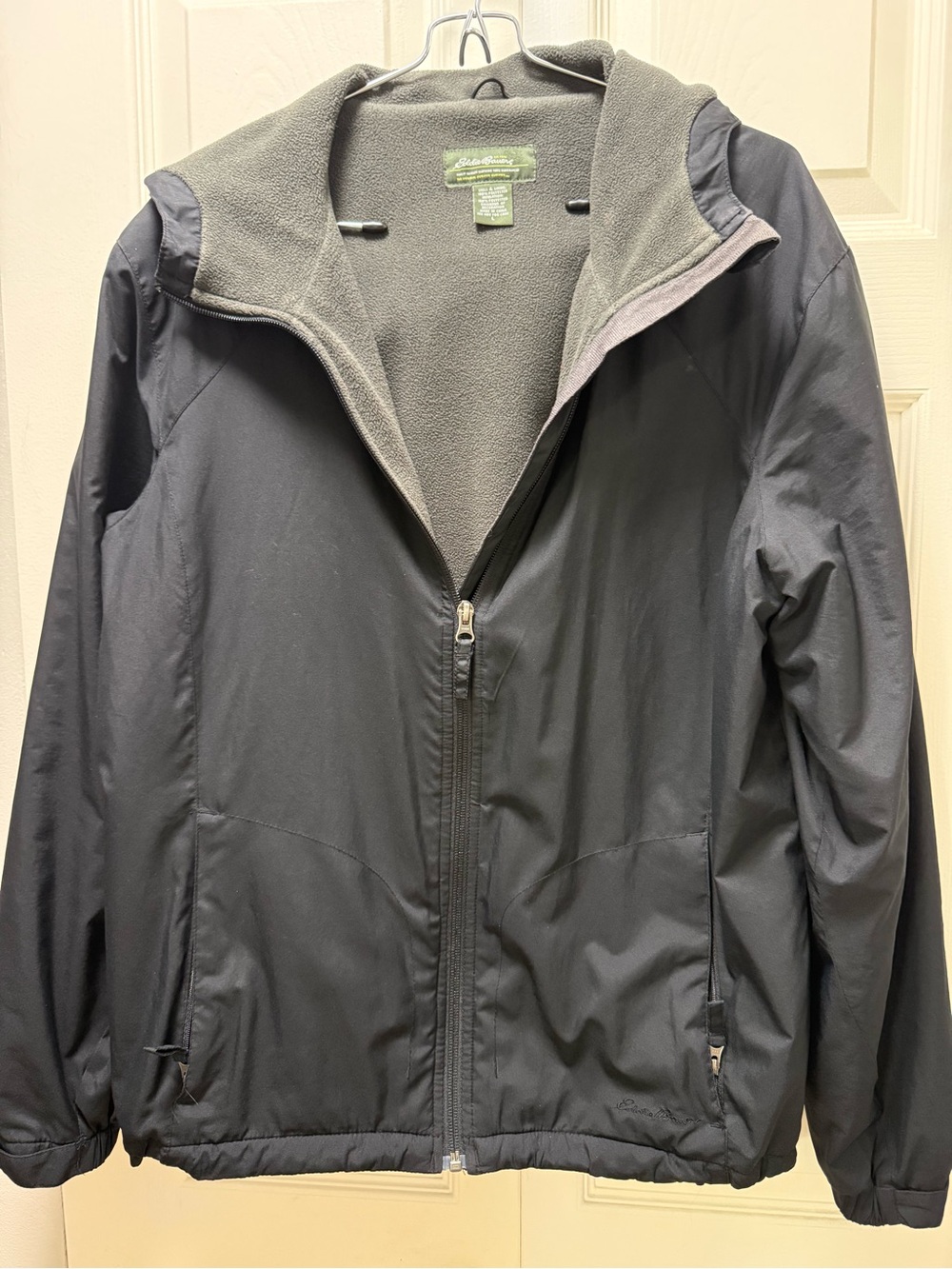 Eddie Bauer unisex Black Lightweight Fleece-Lined Jacket